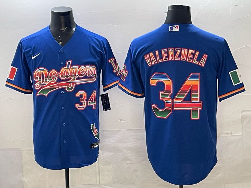 Men Los Angeles Dodgers #34 Vlenzuela Blue 2026 Nike Game MLB Jersey 001